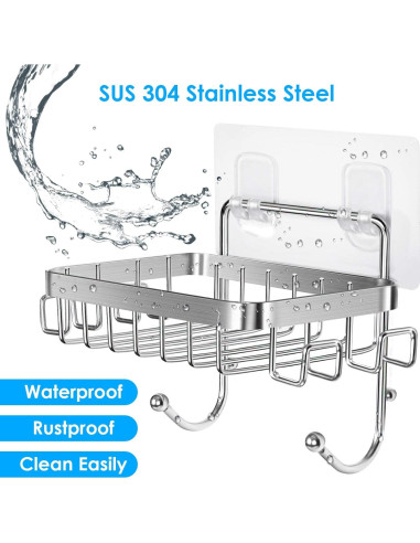 Soporte para Jabón ODesign Acero Inoxidable 6 Ganchos Plata