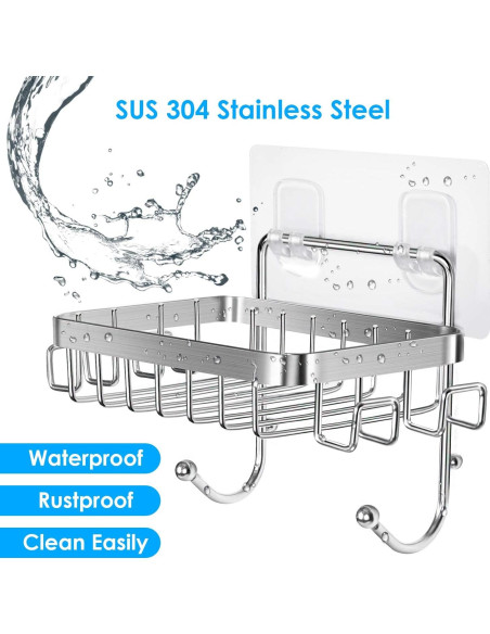 Soporte para Jabón ODesign Acero Inoxidable 6 Ganchos Plata