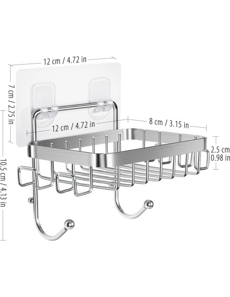 Soporte para Jabón ODesign Acero Inoxidable 6 Ganchos Plata