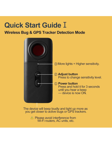 Detector de Cámaras Ocultas Techoln T3 - Seguridad para Viajes