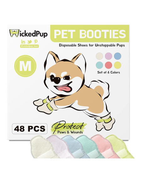 Botas Desechables para Perros WickedPup M - 48 Unidades