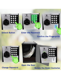 Banco Seguro para Niños Like LT-G982 con Huella Dactilar 2