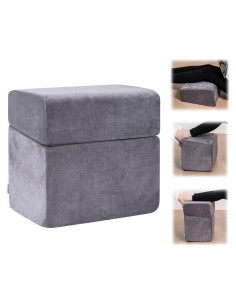 Reposapiés Ergonómico Ajustable SCFOAMZAI - Gris, 3 Alturas