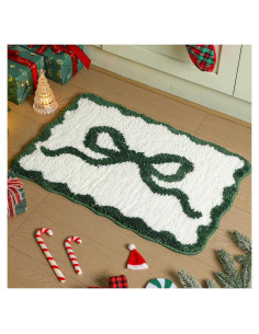 Alfombra de Baño Antideslizante Verde Tinideya 41x61 cm