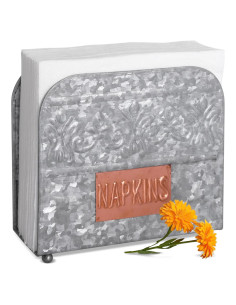 Soporte para Servilletas Galvanizado Autumn Alley Rústico 5.08cm