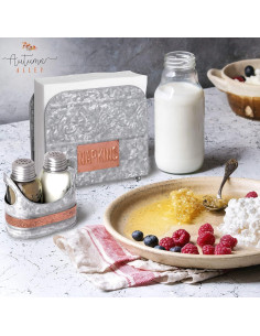 Soporte para Servilletas Galvanizado Autumn Alley Rústico 5.08cm 2