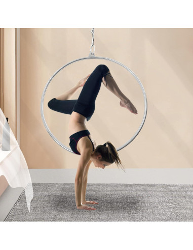 Aro Aéreo Lyra Upyouths 80cm Acero Inoxidable 115kg Yoga