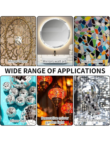 120 Espejos Mini Autoadhesivos DIVINA VITAE para Manualidades