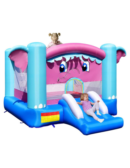 Casa Inflable de Rebote HONEY JOY Elefante 3-en-1 para Niños