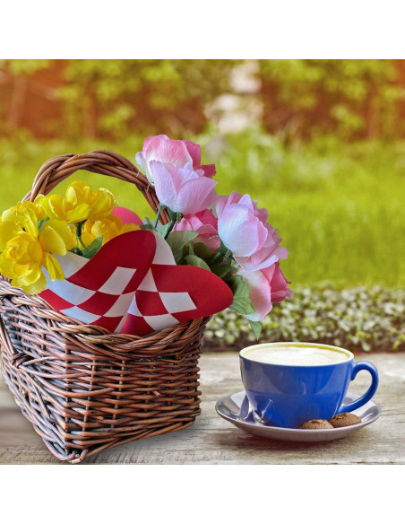 12 Cestas de Corazón DIY Origami Joy - Kit Rojo/Blanco