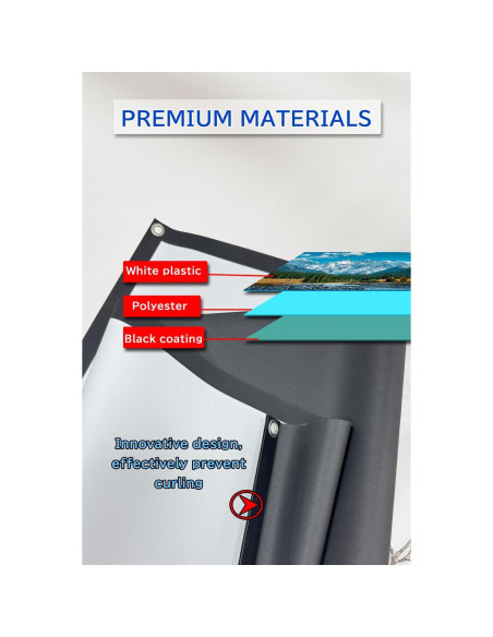 Pantalla de proyector 80" 4K HD Ribowri con soporte y trípode