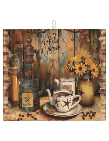 Alfombrilla Antideslizante para Secar Platos Yamxbfa 40.6x45.7cm