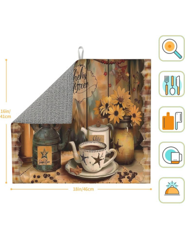 Alfombrilla Antideslizante para Secar Platos Yamxbfa 40.6x45.7cm