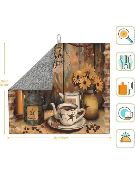 Alfombrilla Antideslizante para Secar Platos Yamxbfa 40.6x45.7cm