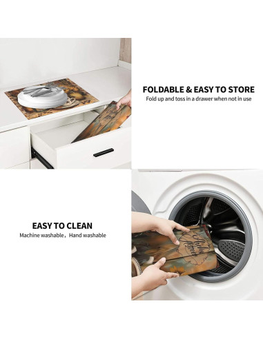 Alfombrilla Antideslizante para Secar Platos Yamxbfa 40.6x45.7cm