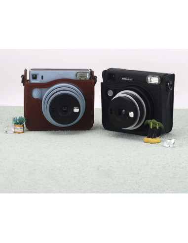 Funda de cámara Frankmate para Fujifilm Instax SQ40/SQ1 - Cuero PU negro
