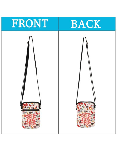 Bolsa Cruzada MEIKIUP Vibes Casino 14.8x21cm Regalo Original