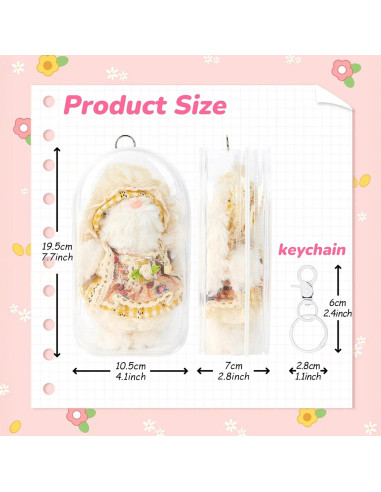 Funda Protectora Transparente Playexen para Muñecas 18.5 cm