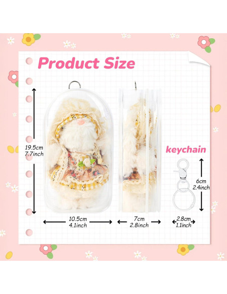 Funda Protectora Transparente Playexen para Muñecas 18.5 cm