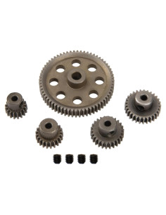 Engranaje Principal Diferencial Metal 64T + Piñones 17T 21T 26T 29T RC