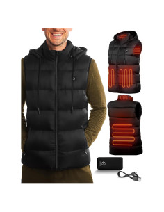 Chaleco Térmico Ligero Foxelli para Hombre - 4 Zonas Calefacción