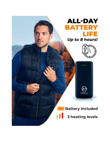 Chaleco Térmico Ligero Foxelli para Hombre - 4 Zonas Calefacción
