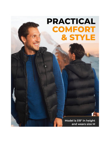 Chaleco Térmico Ligero Foxelli para Hombre - 4 Zonas Calefacción