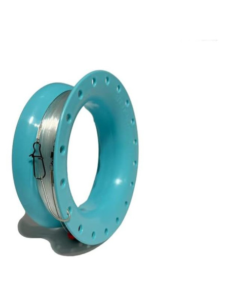 Carrete de Mano Cubano LEE FISHER 23 cm con Soporte y Anzuelo 3/0