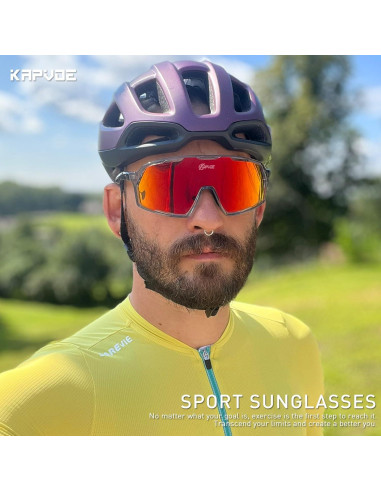Gafas de Ciclismo KAPVOE K160 Polarizadas UV400 Unisex