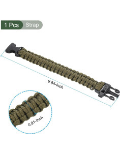 Pulsera de Supervivencia Paracord YOKIVE Verde Oscuro 25 cm 2