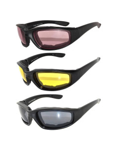 Juego de 3 gafas de sol para motocicleta UV400 - Unisex