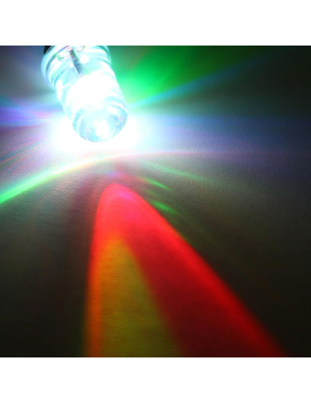 10 LEDs Pre Cableados 5mm uxcell RGB Parpadeo Lento 20cm