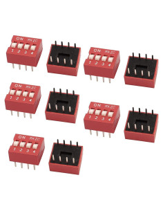 Interruptor DIP deslizante SEIWEI 4 posiciones 2.54 mm - Juego de 10