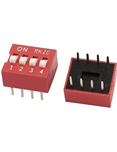 Interruptor DIP deslizante SEIWEI 4 posiciones 2.54 mm - Juego de 10 2