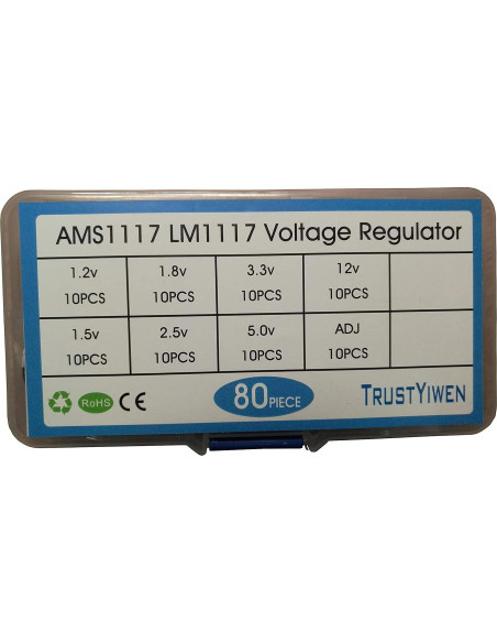 Regulador de Voltaje AMS1117 SOT-223 1A 1.2V a 5.0V