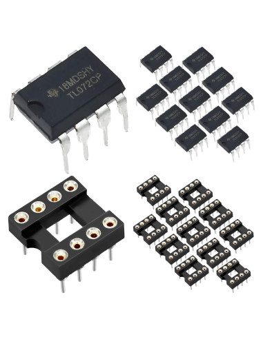 Amplificador Operacional TL072CP DAOKAI Paquete de 12