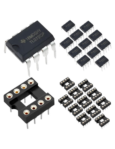 Amplificador Operacional TL072CP DAOKAI Paquete de 12