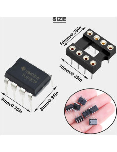 Amplificador Operacional TL072CP DAOKAI Paquete de 12 2