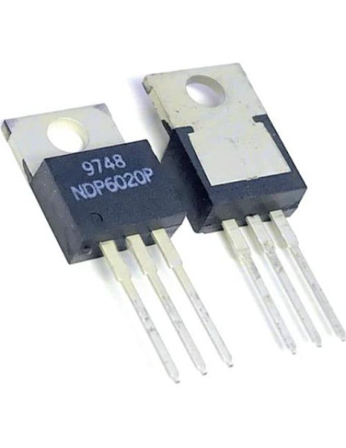5 Transistores MOSFET NDP6020P P-CH 20V 24A TO-220