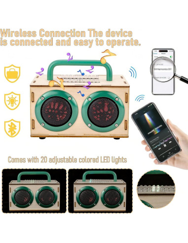 Kit de Altavoz Bluetooth DIY Swhmc - Proyectos STEM para Niños