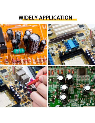 Kit de 200 Capacitores Electrolíticos Aluminio Petutu 0.1uF-1000uF