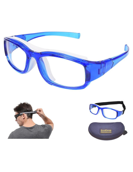 Gafas Deportivas TR90 Azul Mar con Lentes Reemplazables