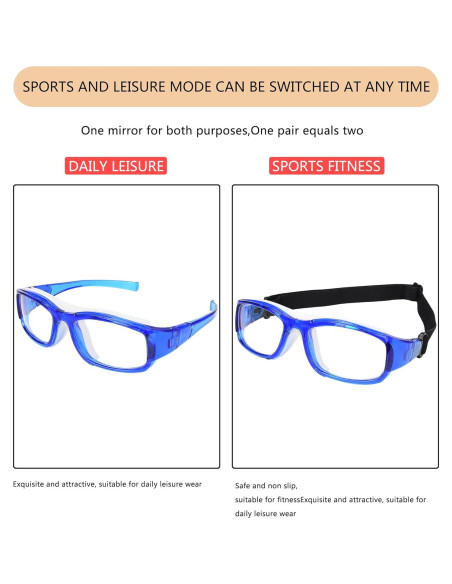 Gafas Deportivas TR90 Azul Mar con Lentes Reemplazables