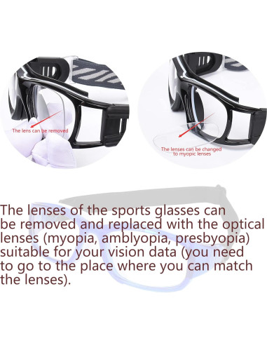 Gafas Deportivas TR90 Azul Mar con Lentes Reemplazables