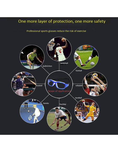 Gafas Deportivas TR90 Azul Mar con Lentes Reemplazables