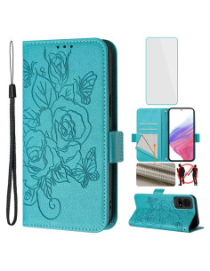 Funda Plegable OUEAYIEN para TCL 50 LE/K23/K24 con RFID Azul