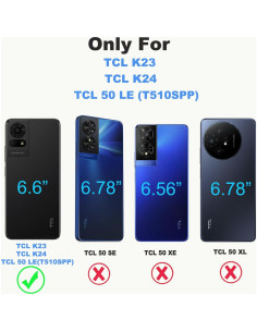 Funda Plegable OUEAYIEN para TCL 50 LE/K23/K24 con RFID Azul 2