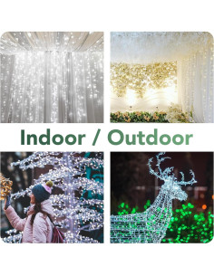 Luces de Cuerda LED MAGGIFT 304, 2.97x2.97m, Blanco Frío 2