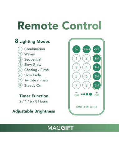 Luces de Cuerda LED MAGGIFT 304, 2.97x2.97m, Blanco Frío
