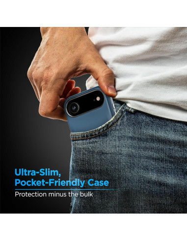 Funda Cartera Encased para iPhone Air - TPU Azul, 1-3 Tarjetas